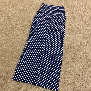 NWOT Athleta Blue / White Stripped Maxi Skirt - XXS